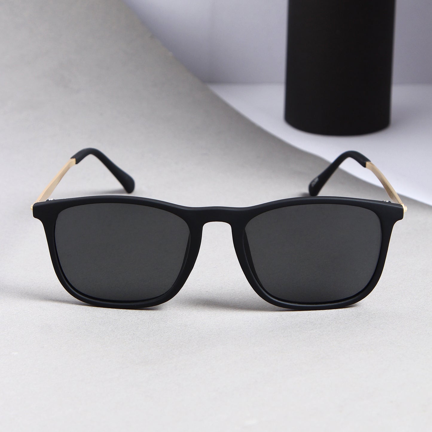 Sparloo Gold And Black Unisex Sunglasses