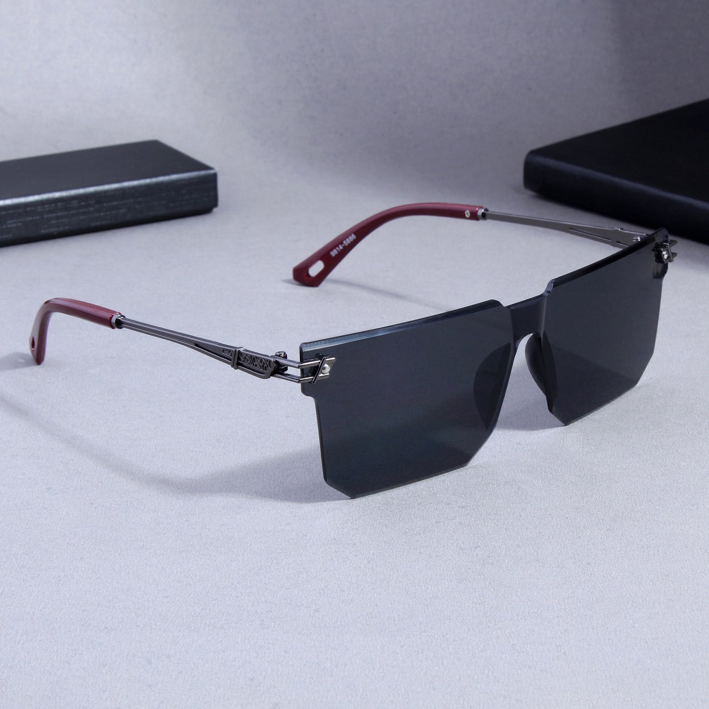 Benito Black And Black Unisex Sunglasses