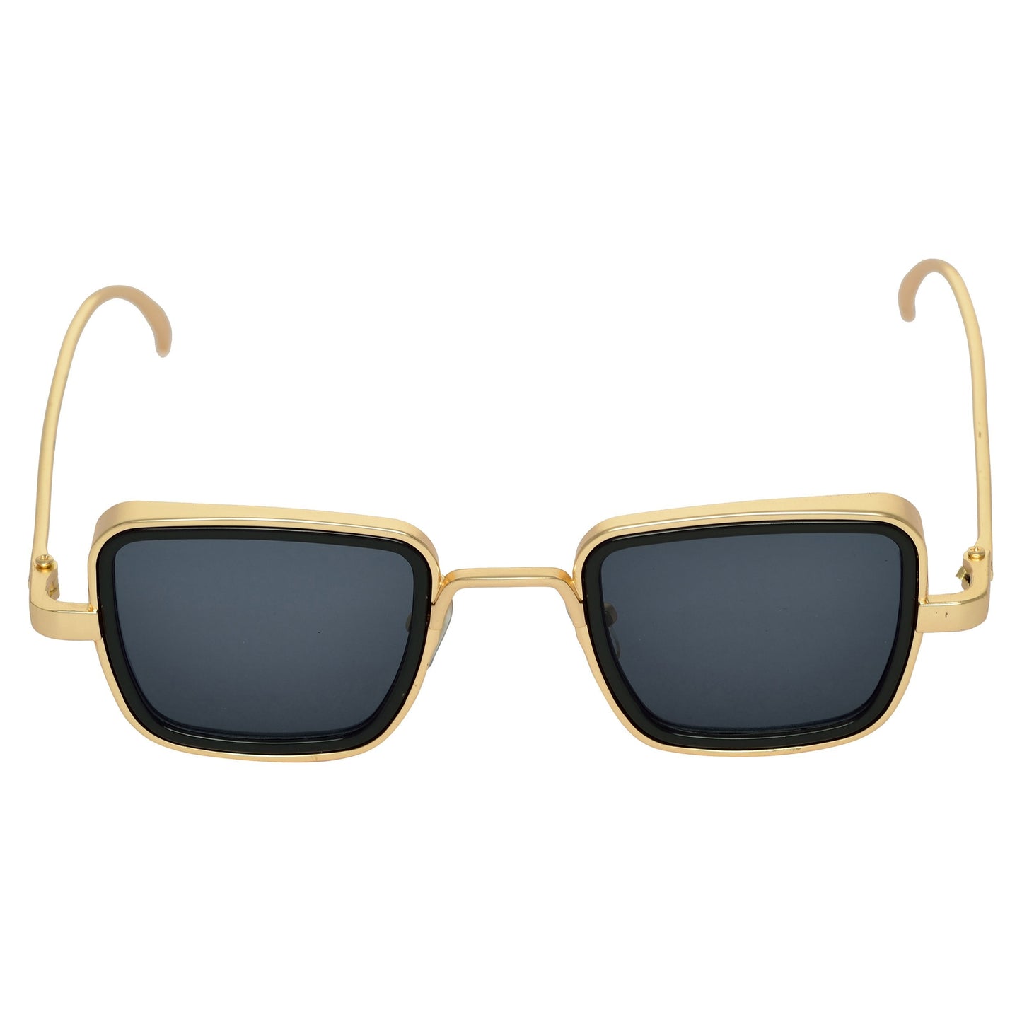 Black And Gold Retro Square Sunglasses