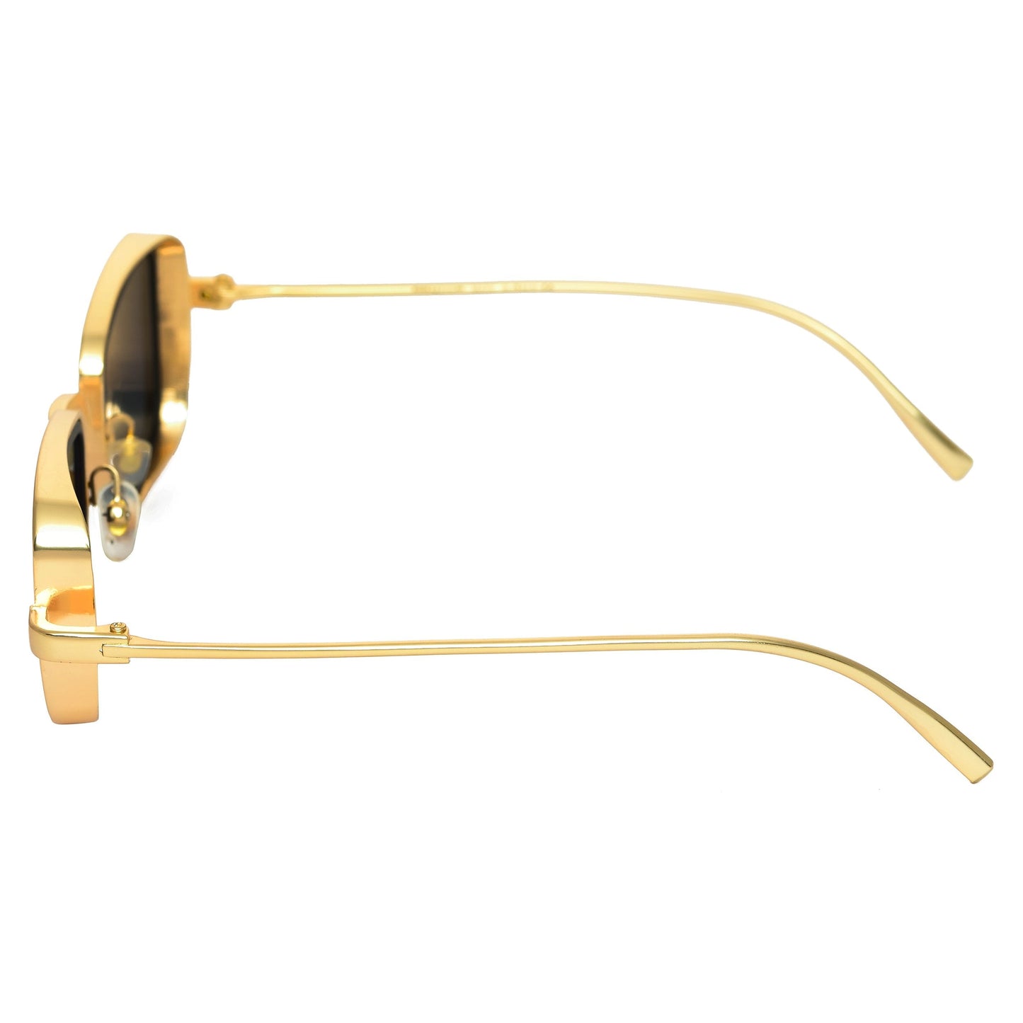Black And Gold Retro Square Sunglasses