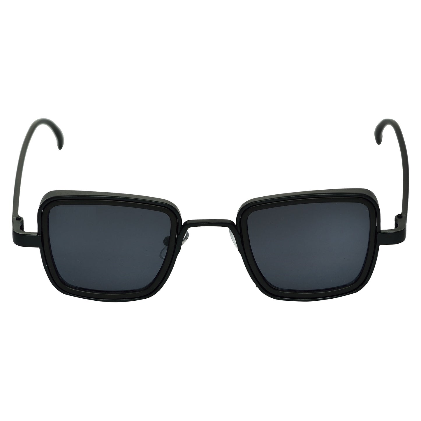 Black And Black Retro Square Sunglasses