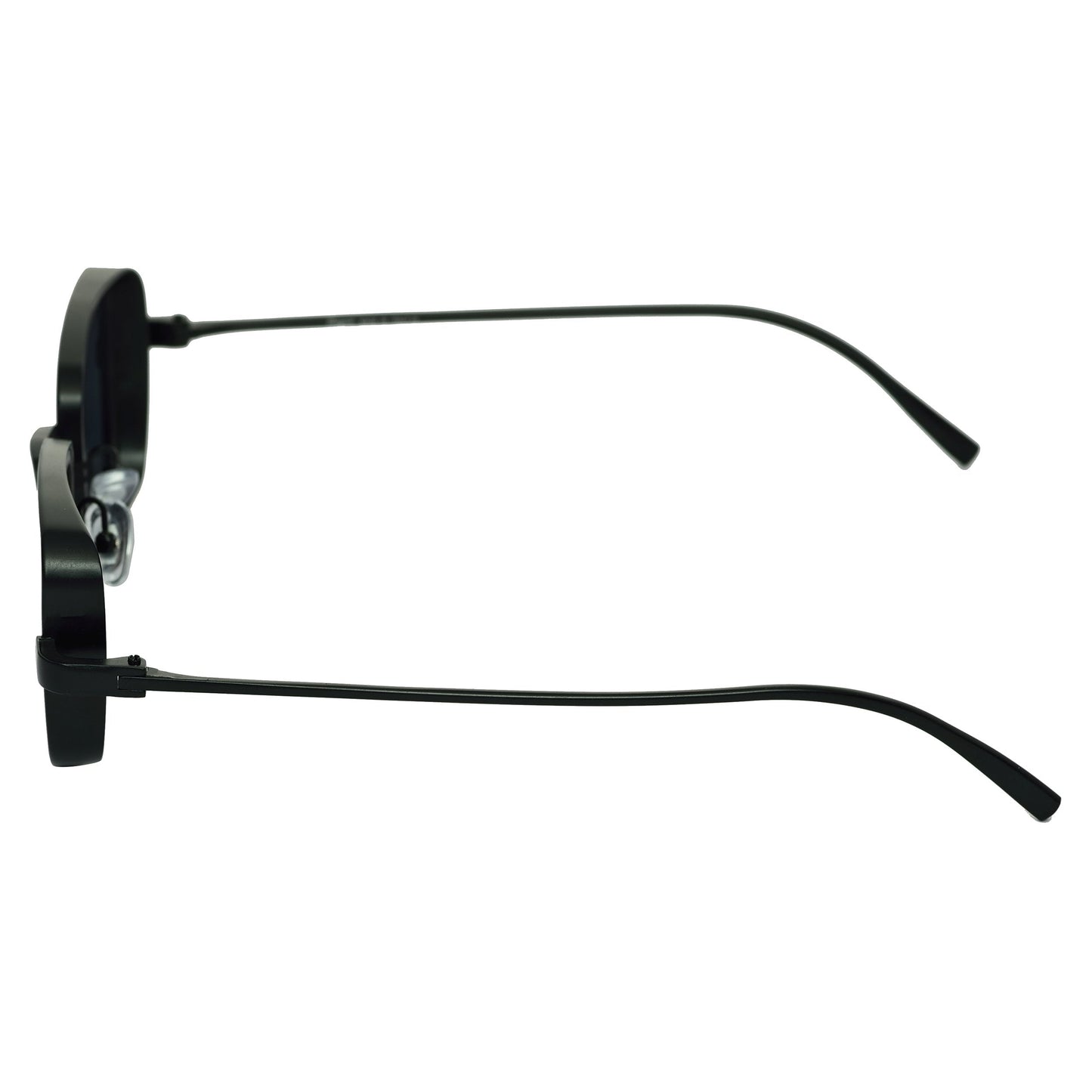 Black And Black Retro Square Sunglasses