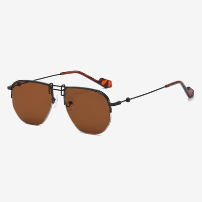 Optular Stylish Black Brown unisex Sunglasses