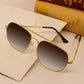 MT Mastar Gold And Brown Gradient Unisex Sunglasses