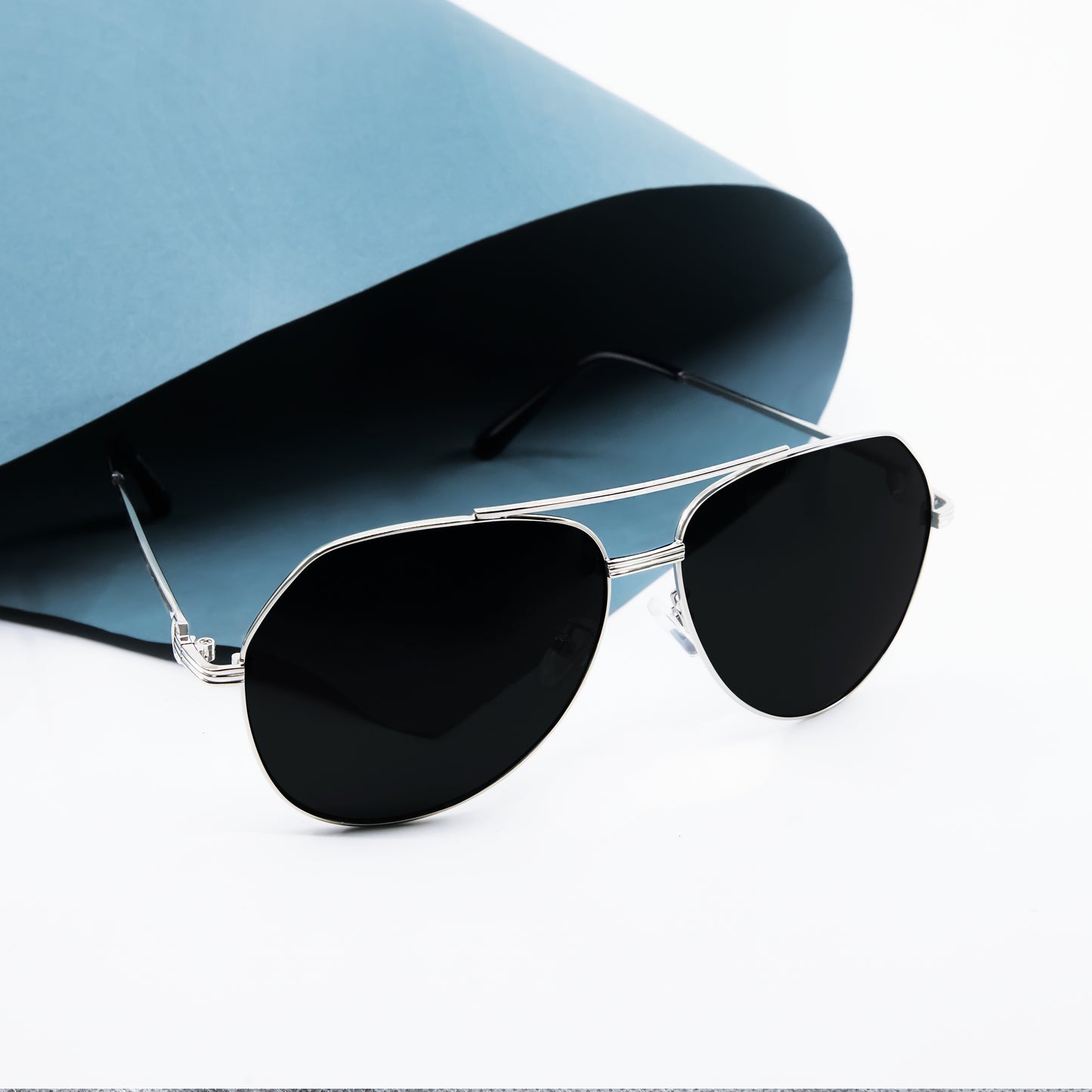 MT Mastar Silver And Black Unisex Sunglasses