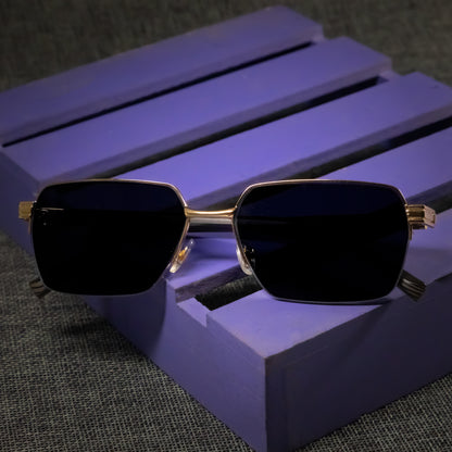 YH Gold And Black Premium Sunglasses