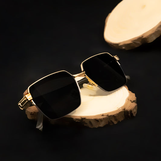 YH Gold And Black Premium Sunglasses