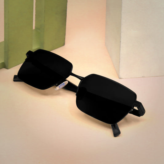 OptiGlow Max Black And Black Premium Sunglasses
