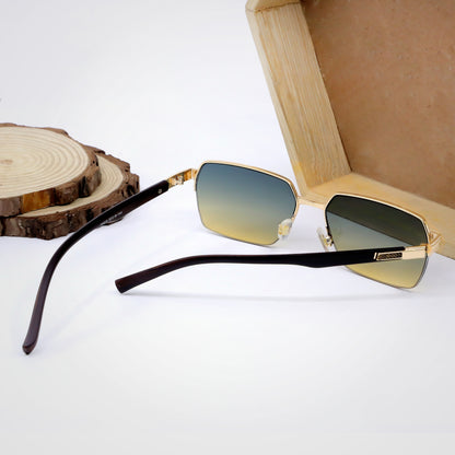 OH 005 Gold And Blue Yellow Premium Sunglasses