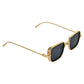 Black And Gold Retro Square Sunglasses