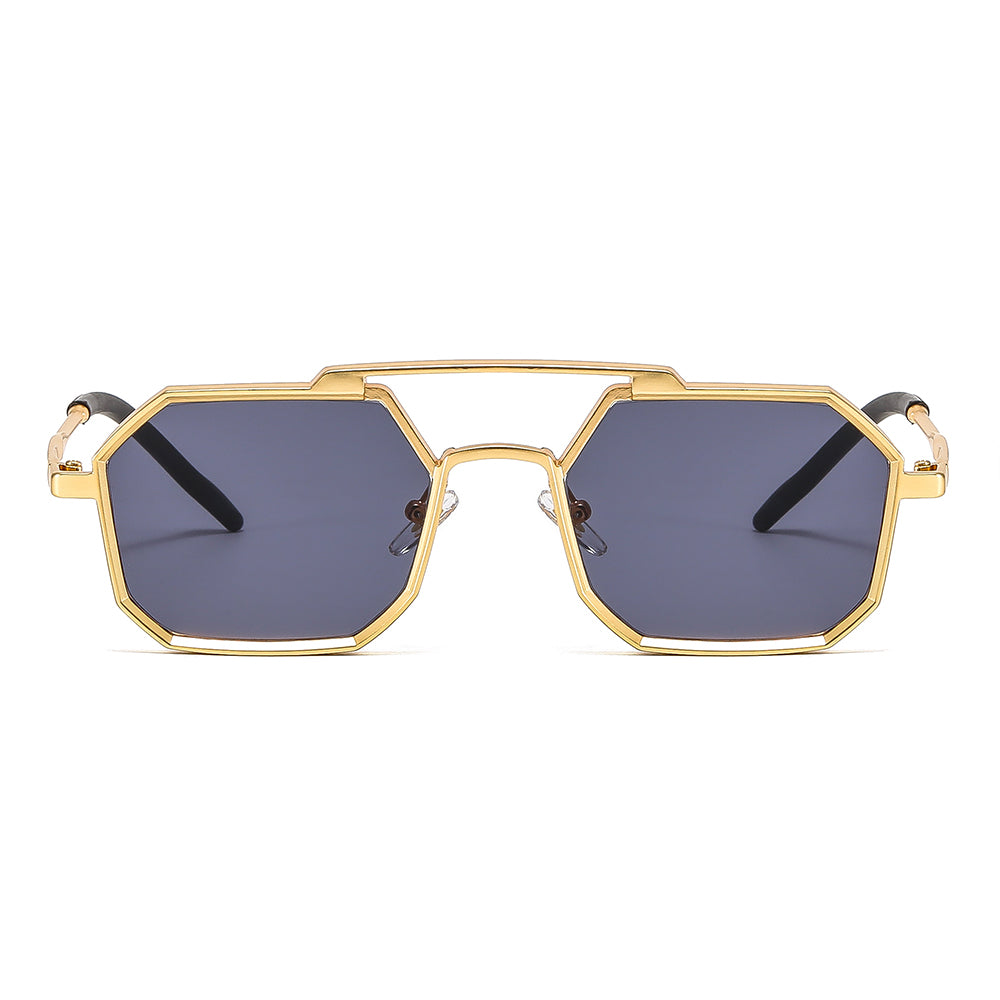 Influencer Rectangle Sunglasses in Black - Sllac