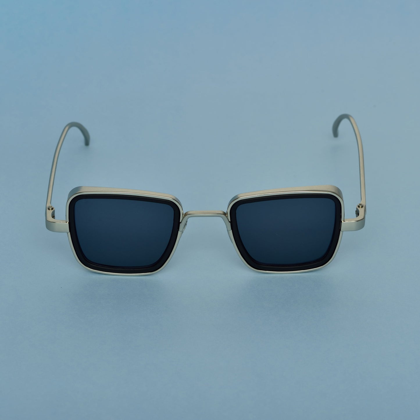 Black And Silver Retro Square Sunglasses